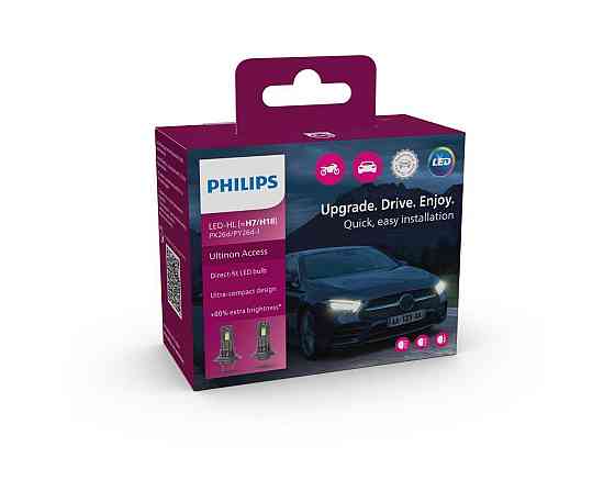 Комплект світлодіодних ламп PHILIPS H7/H18 11972U2500CX Ultinon Access +80% 12V Харків