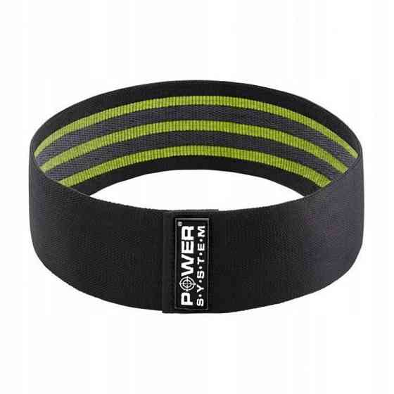 Тканева гумка для фітнесу та спорту Power System PS-4092 Booty Band LVL 2 Black/Green (d_80 см. 12-1 Каменское