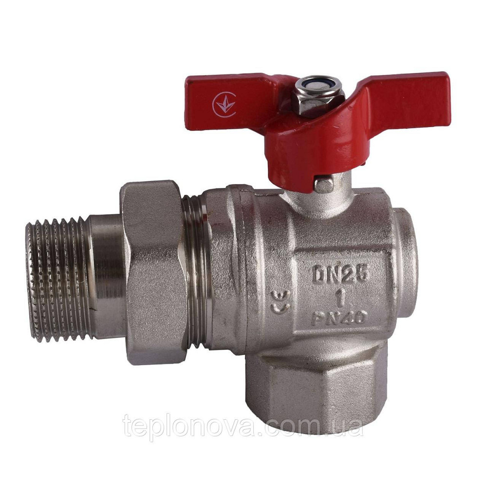 Кран кульовий кутовий з американкою SELBA 1| SL1543 Чернівці - фото 1