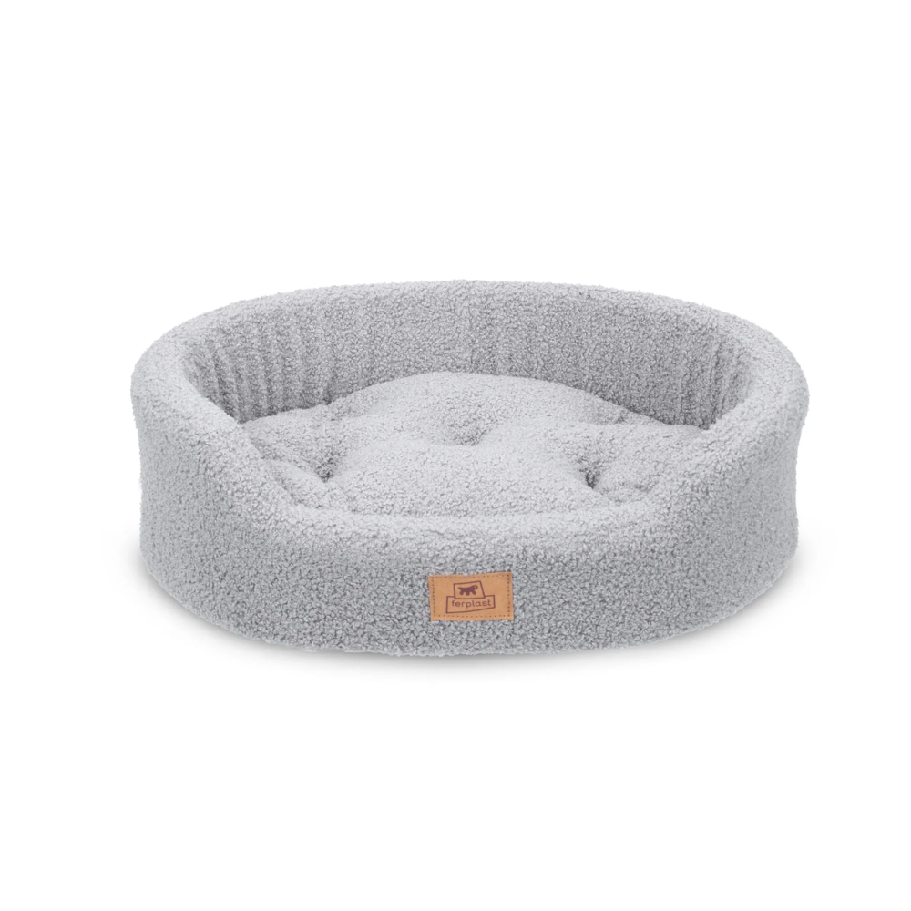 Лежак — ліжко для собак і кішок Ferplast Dandy Boucle (Ферпласт Денді) 80х55х18 см — 80, Сірий Запоріжжя - фото 1