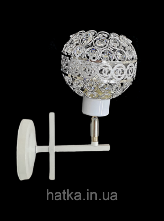 Бра настінне VALESO B-6971C/1 на 1 плафон, білий, хром, E27 Київ