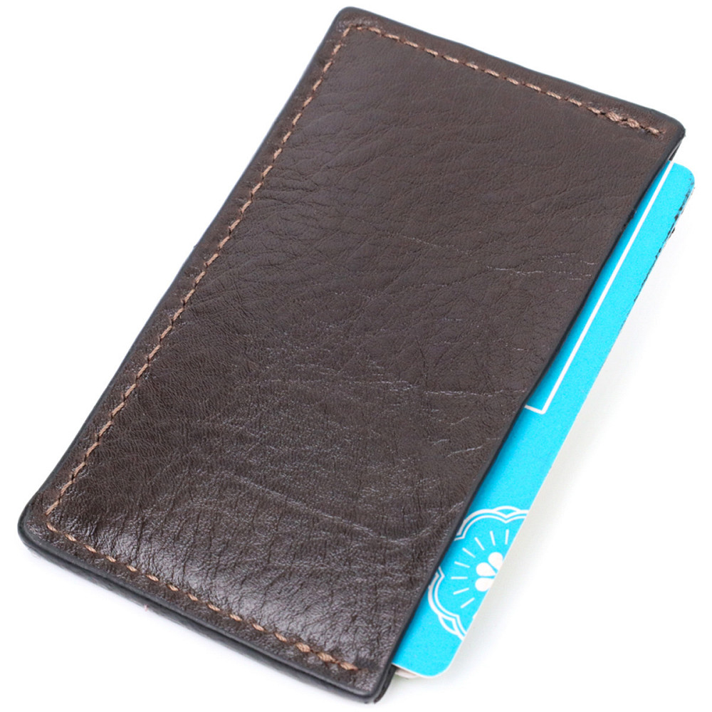 Компактный кард-кейс из натуральной кожи GRANDE PELLE 11629 Коричневый Киев - изображение 6