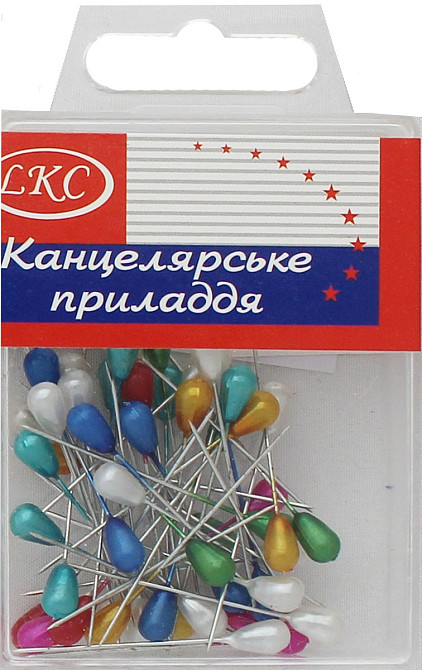 Булавки декоративні кольорова головка 