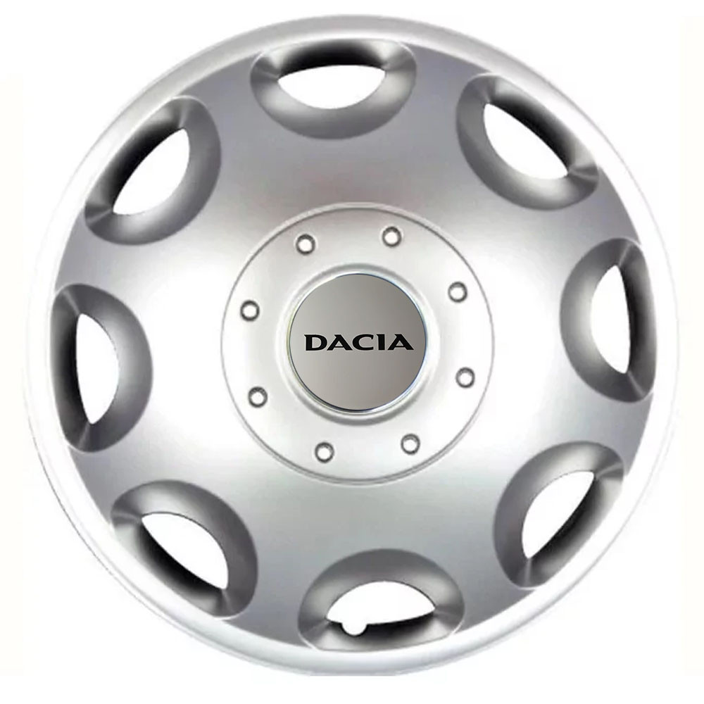 Автомобильные модельные колпаки R15 Dacia 300 4шт, SJS, серебряные Киев - изображение 1