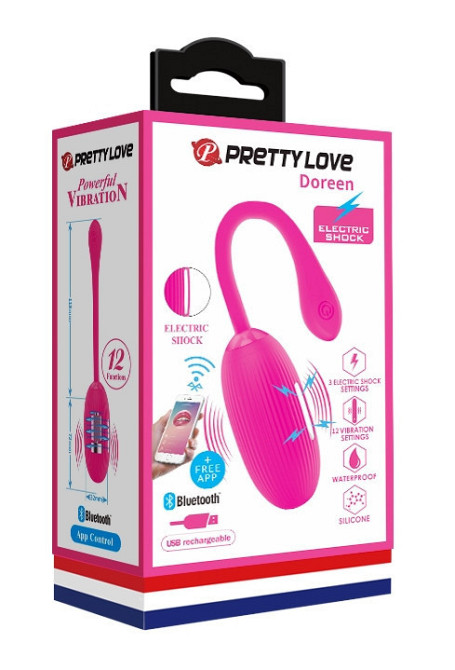 Виброяйцо с электростимуляцией, управляемое смартфоном Pretty Love - Doreen, BI-014609HP Sex Aura Киев - изображение 1