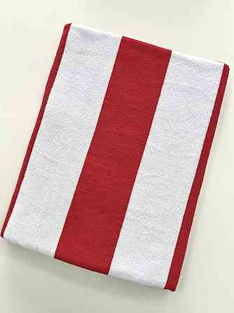 Пляжное полотенце махровое Ideal Textile в полоску 90х170 см (56860346) червона смужка Черновцы