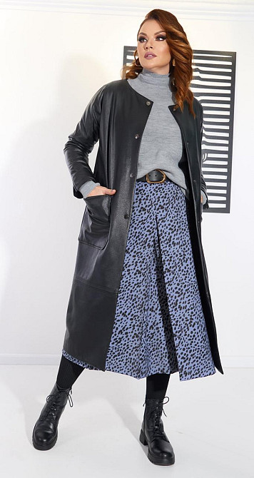 Лаконічне шкіряне пальто (48) Київ - фото 2