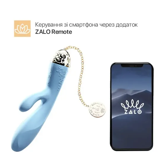 Смартвібратор-кролик Zalo — Rosalie Royal Blue Львів