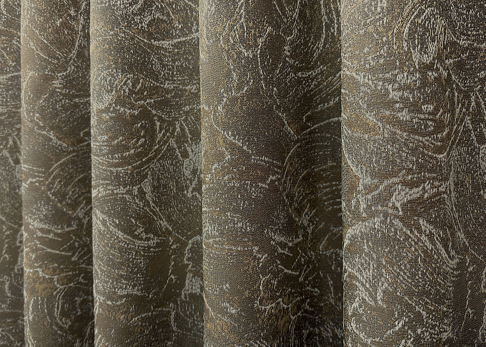 Комплект готовых штор VR-Textil Жаккард Fantasy № 1631ш Капучино 150х290 см 2 шт (33-0535) Киев - изображение 7