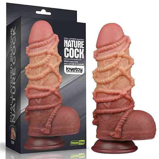 Фалоiмiтатор значного розмiру 9.5''DUAL LAYERED PLATINUM SILICONE Sex Aura Київ