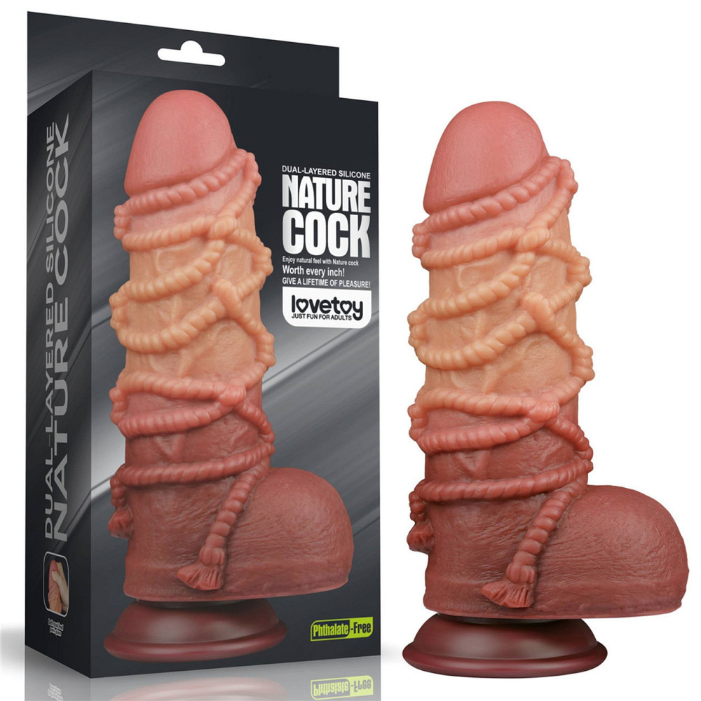 Фалоiмiтатор значного розмiру 9.5''DUAL LAYERED PLATINUM SILICONE Sex Aura Київ - фото 2