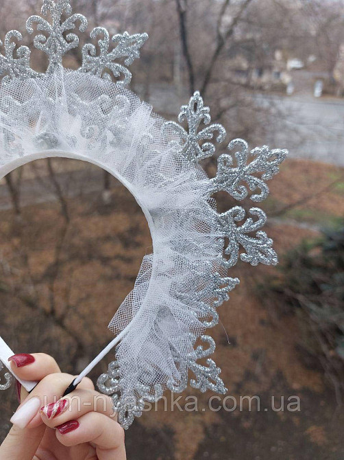 Обруч ободок Снежинка корона Снежная королева серебро Кривой Рог - изображение 5