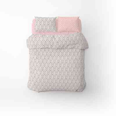 Постельное белье Home Line Цветение трав/Горох розовый бязь полуторный (176186) Винница