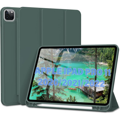 Чехол для планшета BeCover Tri Fold Hard TPU Apple iPad Pro 11 2020/2021/2022 Dark Green (711110) Винница - изображение 2