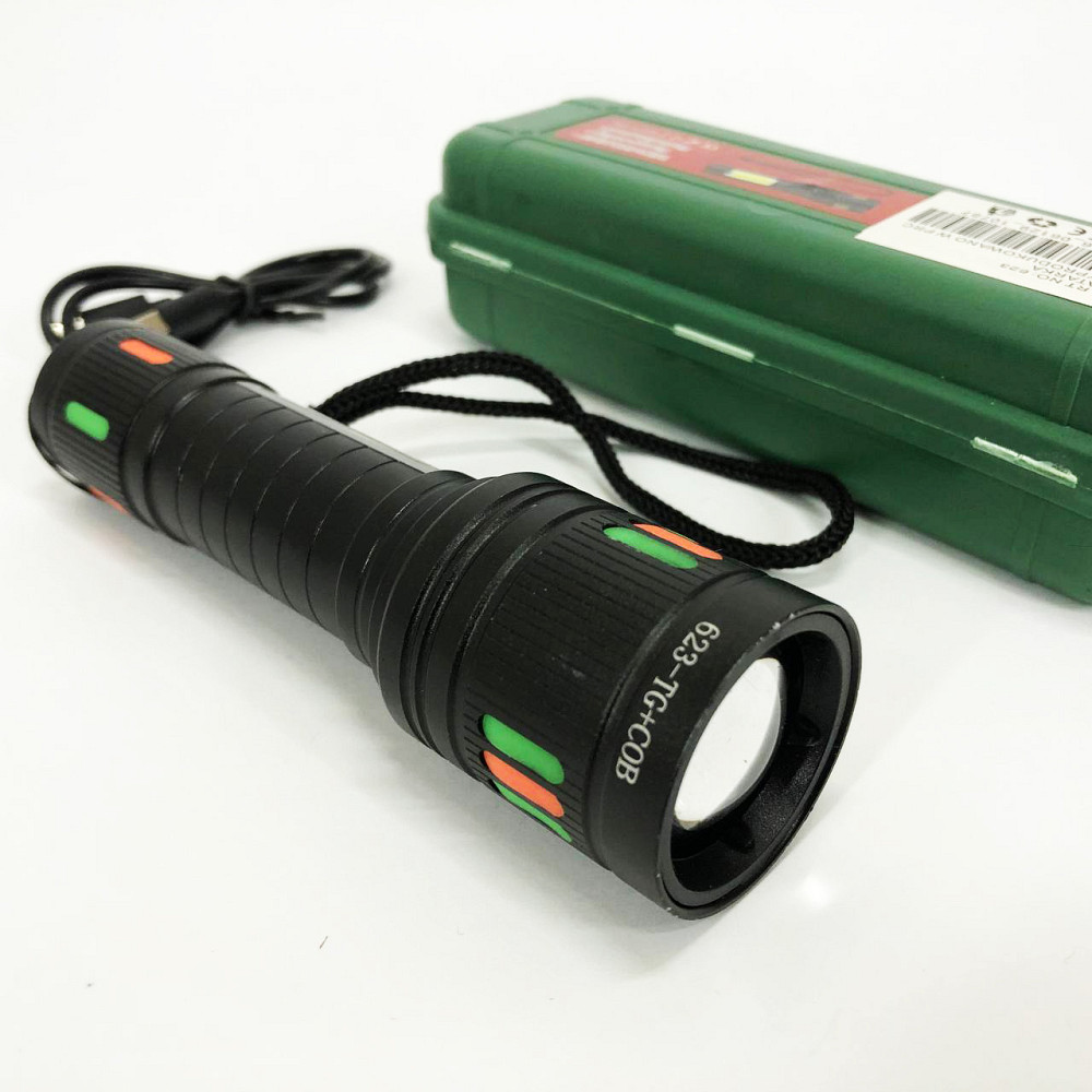 Светодиодный фонарик Аккумуляторный фонарь 623-TG+COB, Сильный фонарик, Тактический фонарь для армии UM-53 Львов - изображение 2