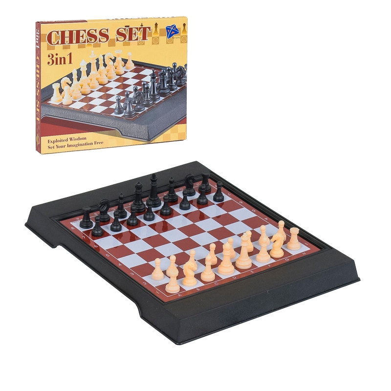 Настольная игра магнитные шахматы 2 в 1 3608, 24,5 x 19,5 см Винница - изображение 1