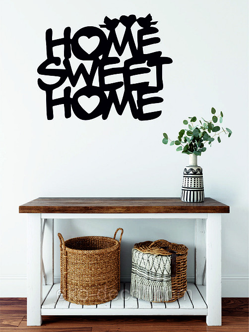 Декоративное настенное Панно «Нome sveet home», Декор на стену 70*55 см, Черный Киев - изображение 9