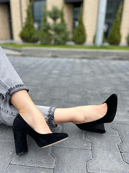 Nivelle Туфлі жіночі NIVELLE чорні натуральна замша 37р. каблук 9 см (5169) Коломыя - изображение 2