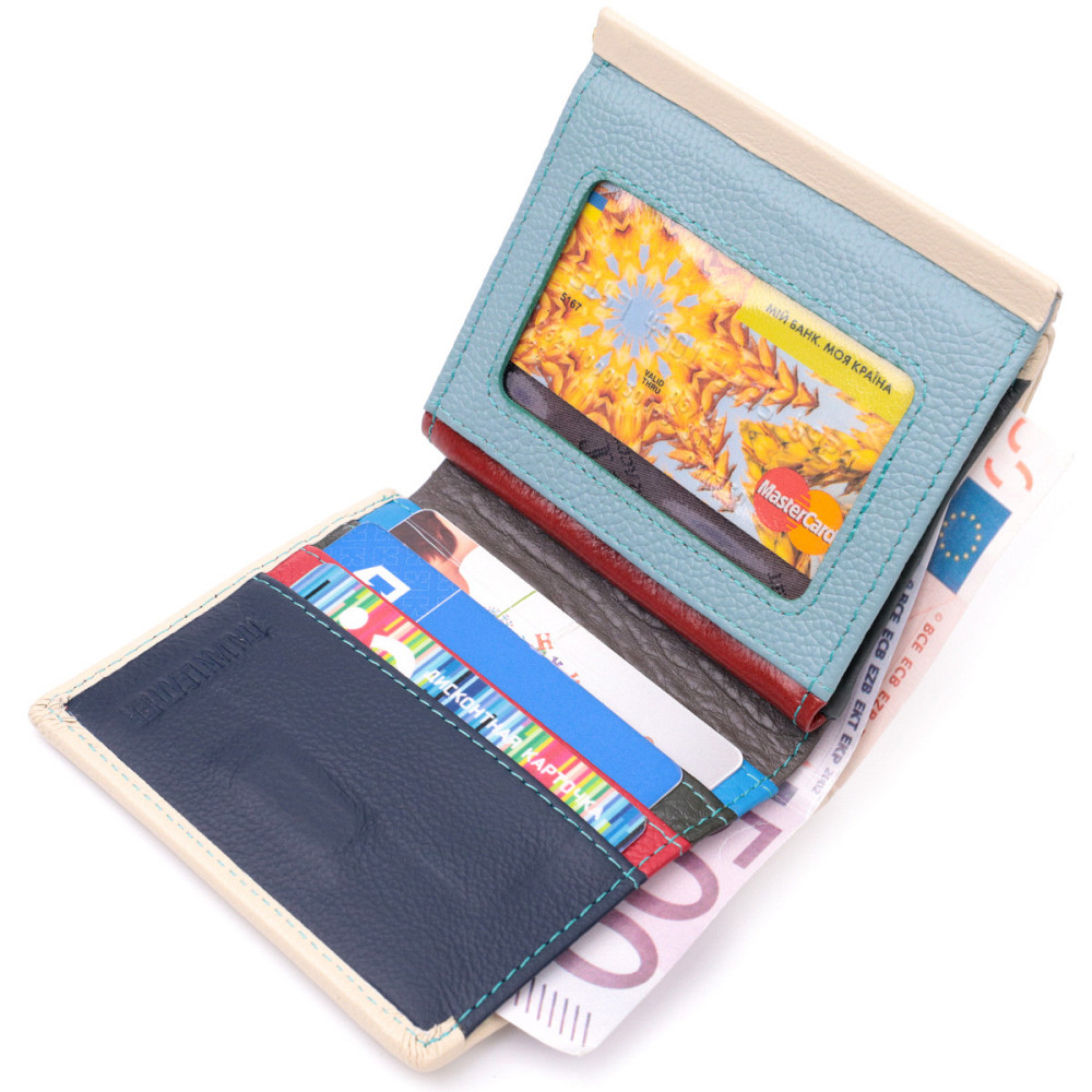 Красивий жіночий гаманець середнього розміру з натуральної шкіри ST Leather 19499 Білий Київ - фото 4