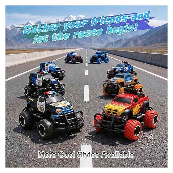 Радіокерована машинка RC автівка Pup Go Police чорний зі світлом ABS 27 MHz дальність 8-10 м 1:43 для дітей від 3 років Київ