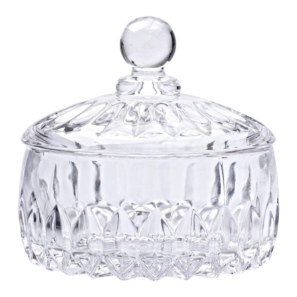 Круглая стеклянная конфетница с крышкой Киев - изображение 2