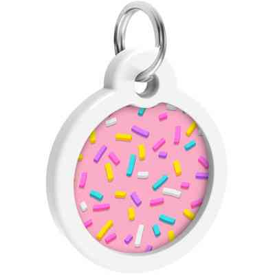 Адресник для животных WAUDOG Smart ID с QR паспортом "Маршмеллоу", круг 30 мм (230-0214) Винница