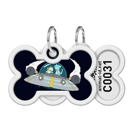 Адресник для собак и кошек металлический WAUDOG Smart ID с QR паспортом, рисунок 