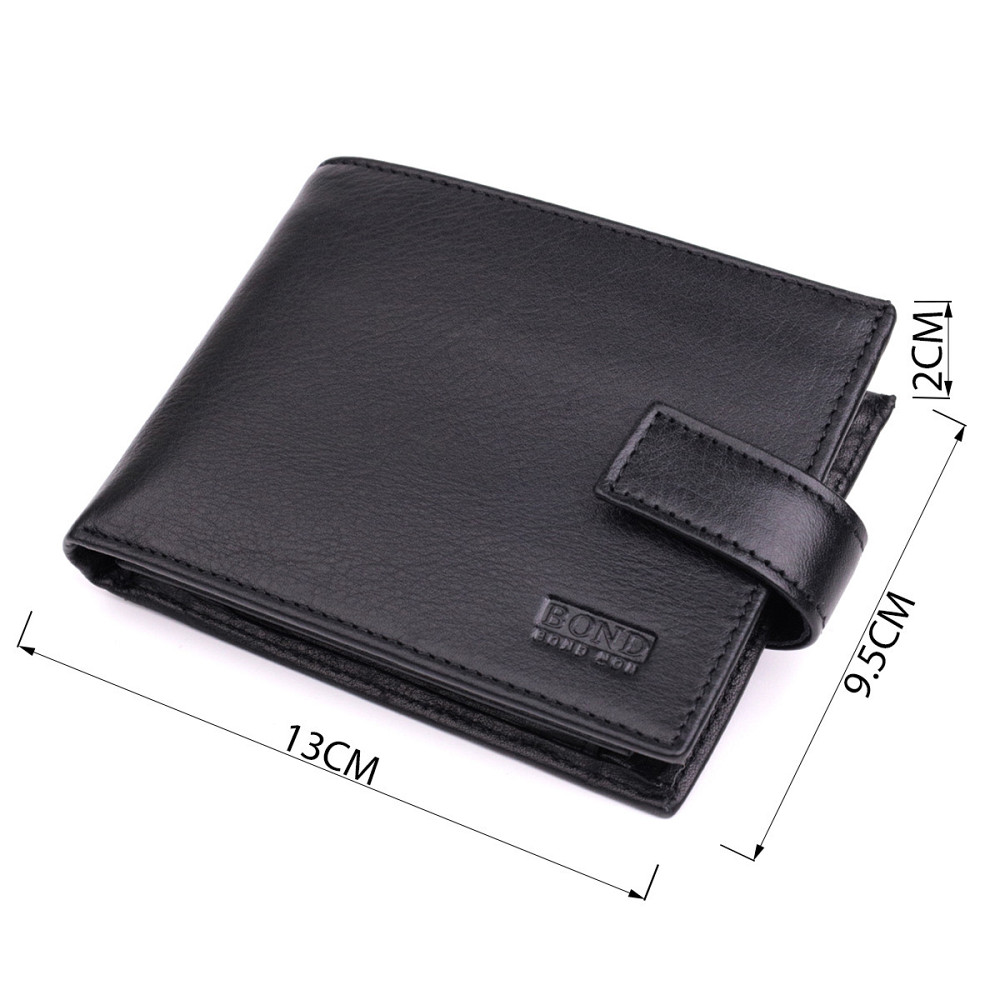 Вместительный мужской кошелек из натуральной кожи BOND 22861 Черный Киев - изображение 3