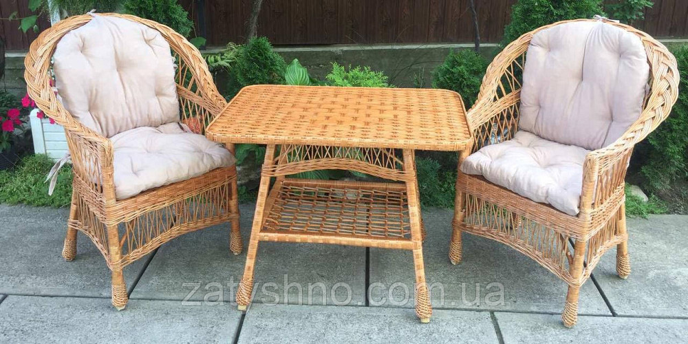 Плетеный комплект мебели | Мебель из лозы | комплект балконной мебели на подарок Киев - изображение 3