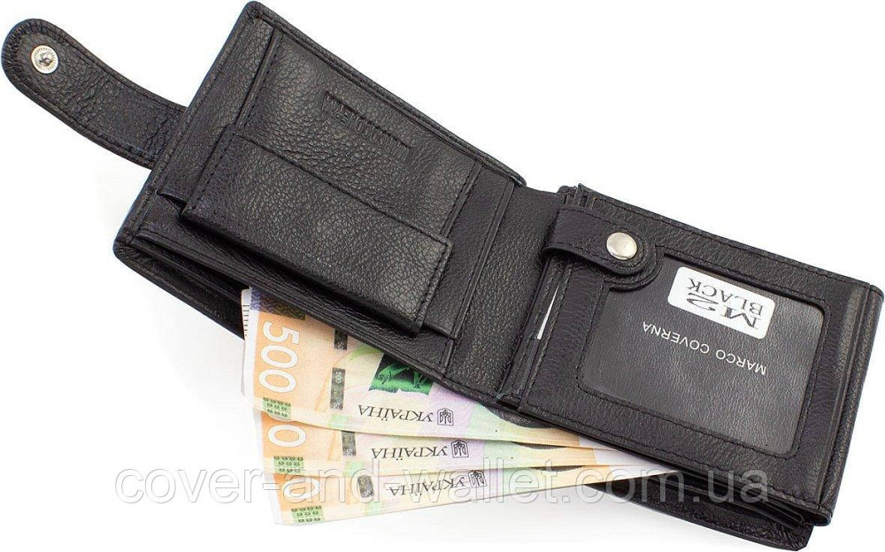 Мужской кожаный кошелек с блоком для документов Marco Coverna Киев - изображение 5