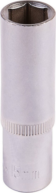 Головка торцева 6-гранна подовжена MASTERTOOL ½" 15 мм L 78 мм CrV 78-0515 Коломия - фото 1