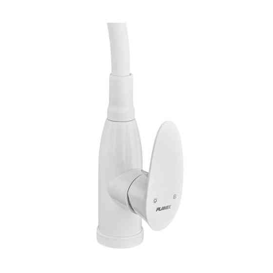 Смеситель для кухни PLAMIX CEZAR-011-B SET WHITE REFL.WHITE белый из термопластика с силиконовым изливом Черновцы