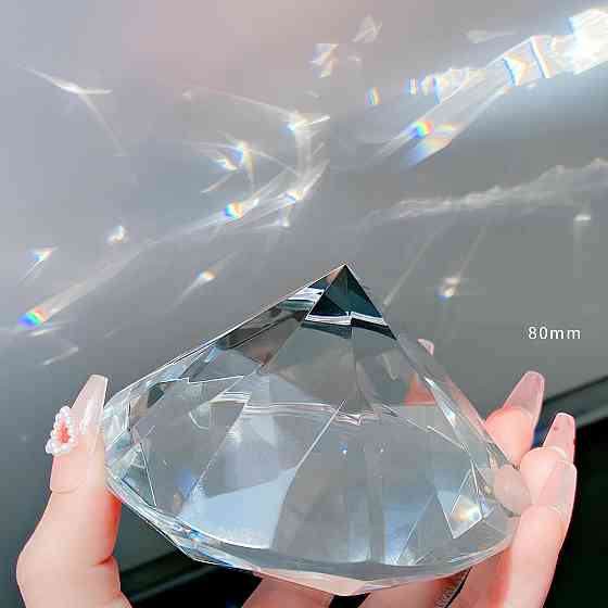 Декоративний діамант RESTEQ 60 мм, Діамант із оптичного скла к9, Діамант із кришталевого скла K9, K9 Crystal Київ