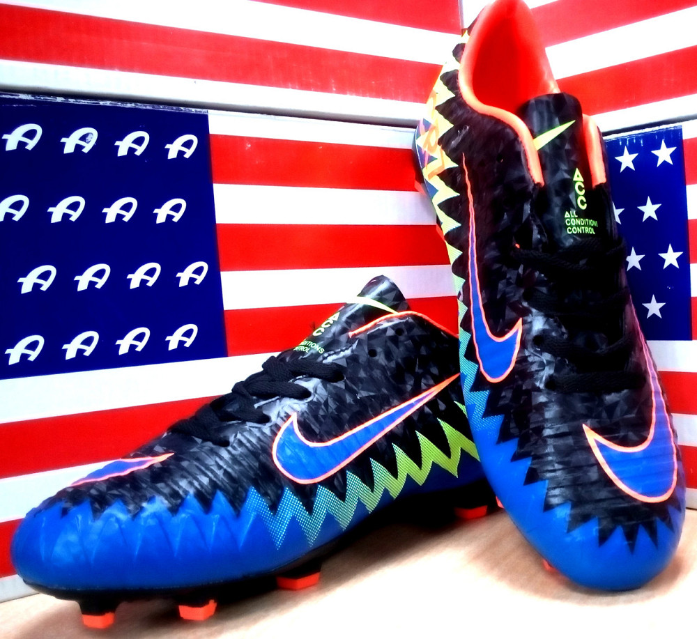 Бутсы мужские Nike Mercurial CR7 (черный с синим и салатным). Сумы - изображение 2