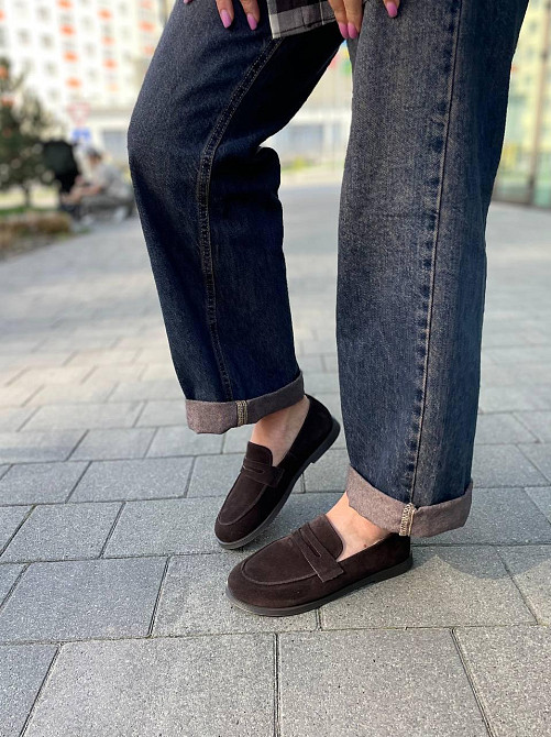 Mermaid Лофери жіночі Mermaid 12/1 шоколадні (весна-осінь, замша натуральна) (6047) 40 Коломия - фото 1