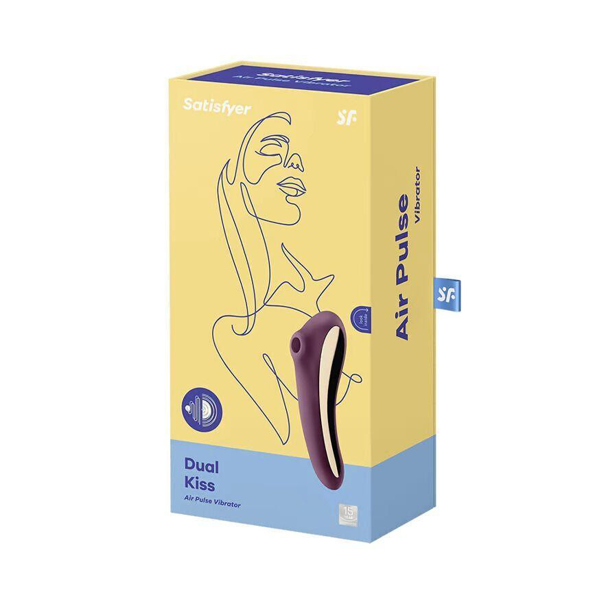 Вакуумный стимулятор с вибрацией Satisfyer Dual Kiss Wine Red Sex Aura Киев - изображение 5