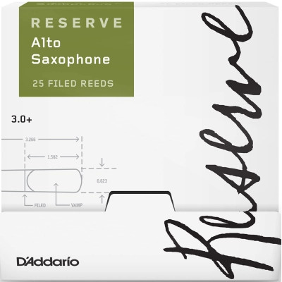 Тростина для саксофона D&apos;Addario Reserve - Alto Sax #3.0+ - 25 Pack (DJR01305-B25) Вінниця - фото 1