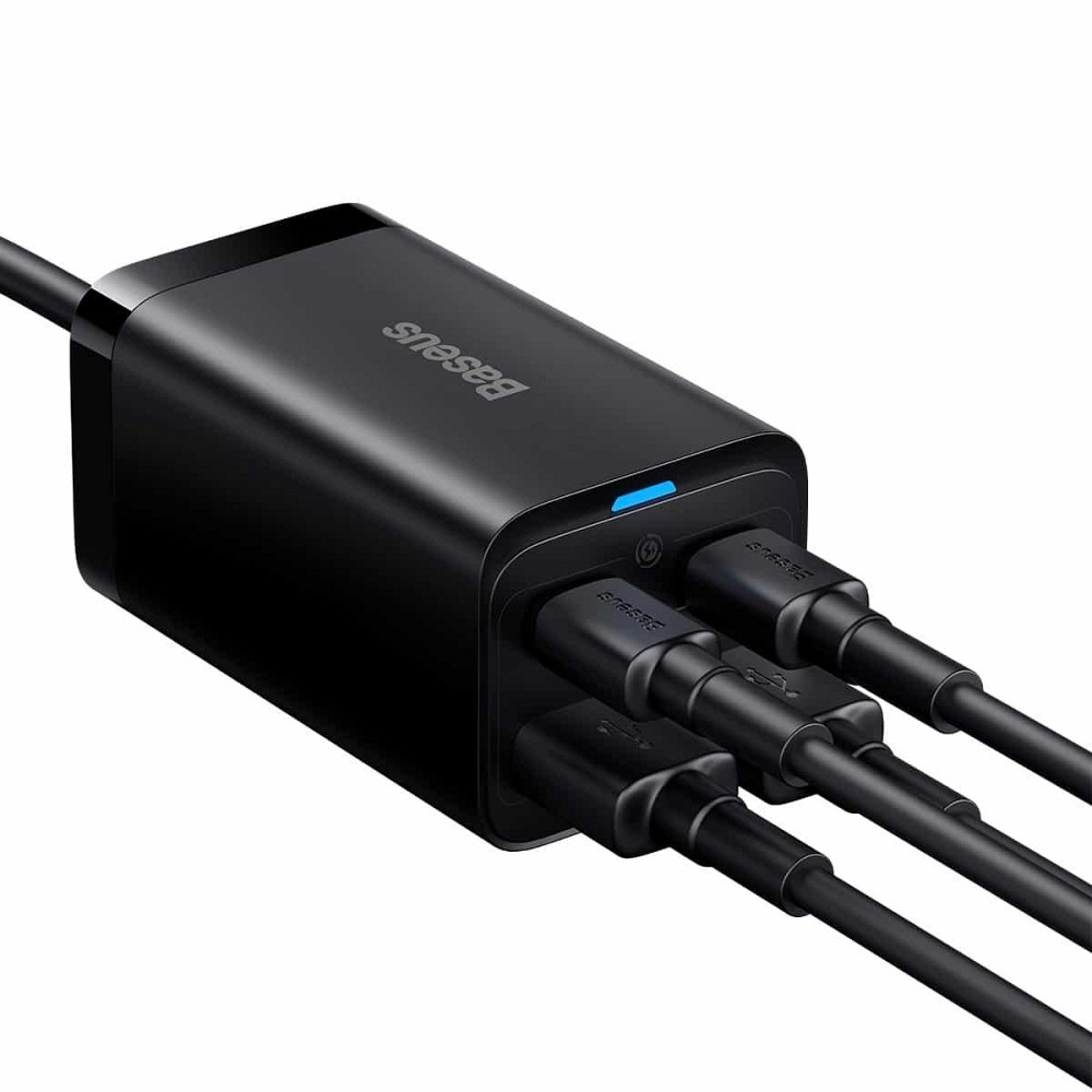 Мережевий зарядний пристрій з кабелем Baseus GaN3 Pro Desktop Fast Charger 2C+2U 65W (Cable Type-C to Type-C 100W(20V/5A) 1m) Київ - фото 5