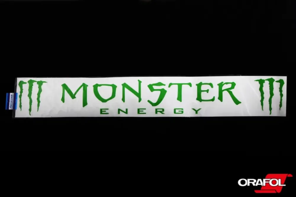 Наклейка на заднее стекло плоттер Monster Energy зеленая 11*79см Винница - изображение 1