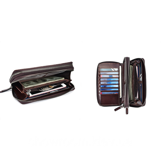 Мужской кожаный кошелек на два отделения Leather Collection (2402) Киев