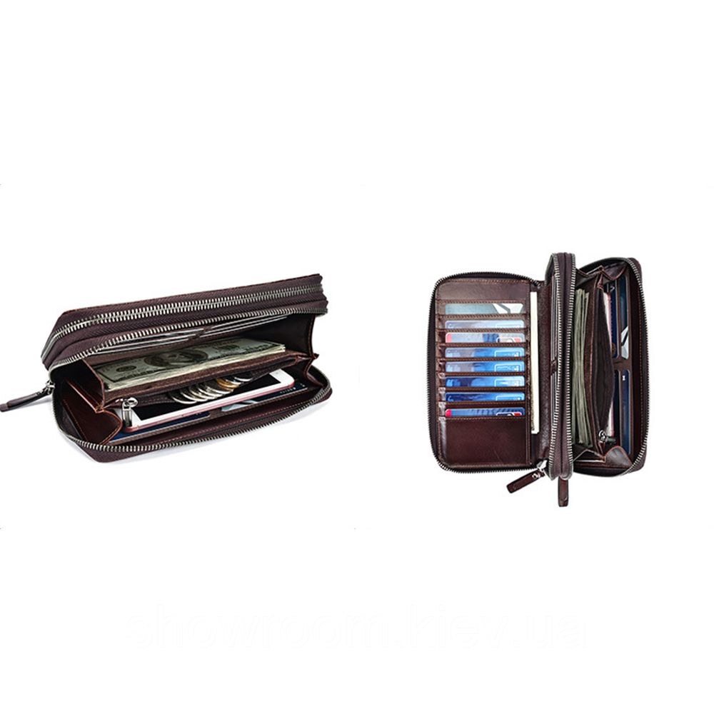 Мужской кожаный кошелек на два отделения Leather Collection (2402) Киев - изображение 6