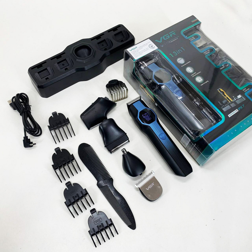 Триммер для стрижки аккумуляторный профессиональный VGR, Беспроводные машинки для стрижки легкие SD-12 Львов - изображение 9