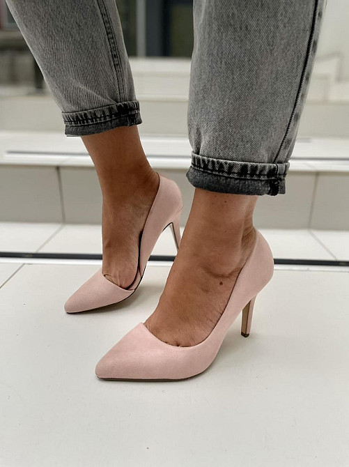 Seastar Туфлі жіночі SEASTAR пудра еко-замш висота каблука 9.5 см 37р. (2536) Коломия - фото 9