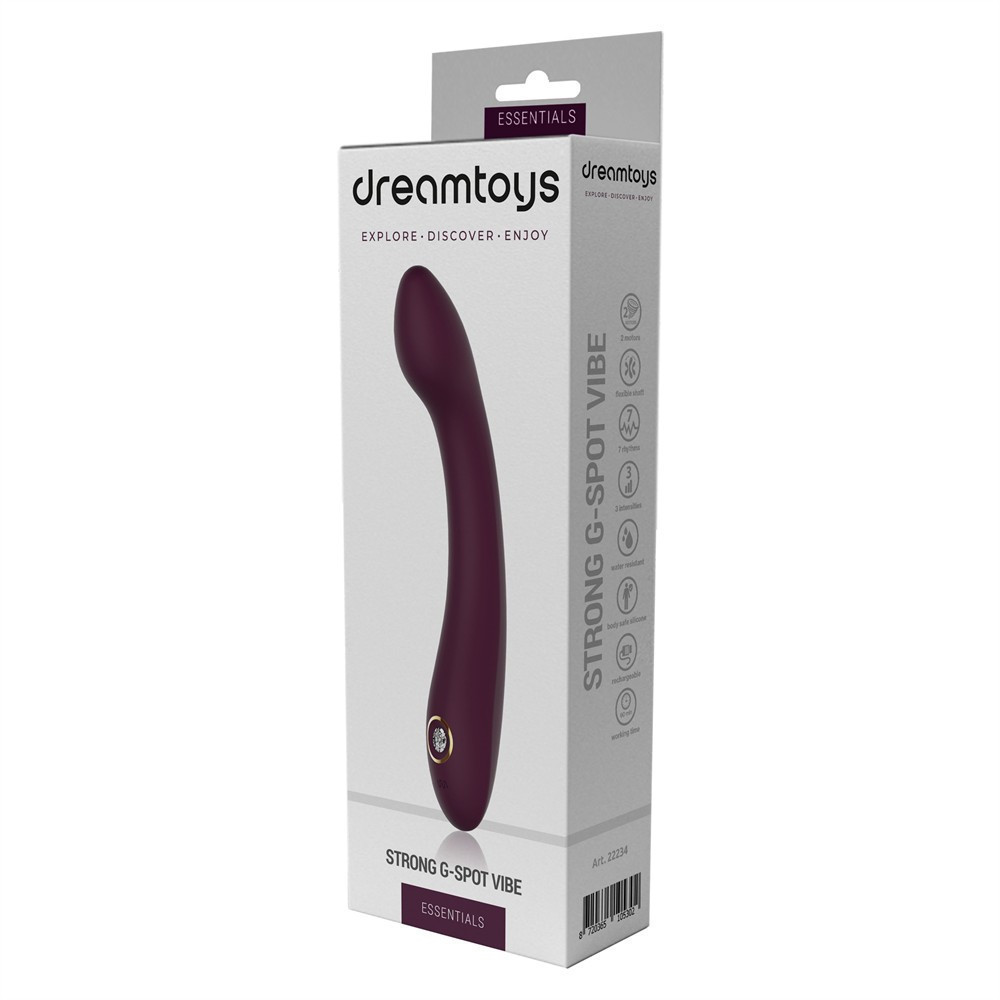 Вібратор для точки G Dream Toys Essentials зі стразами, бордовий, 21,8 × 3,6 см Sex Aura Київ - фото 2