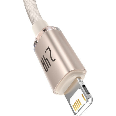 Дата кабель USB 2.0 AM to Lightning 2.0m 2.4A pink Baseus (CAJY001204) Вінниця - фото 2