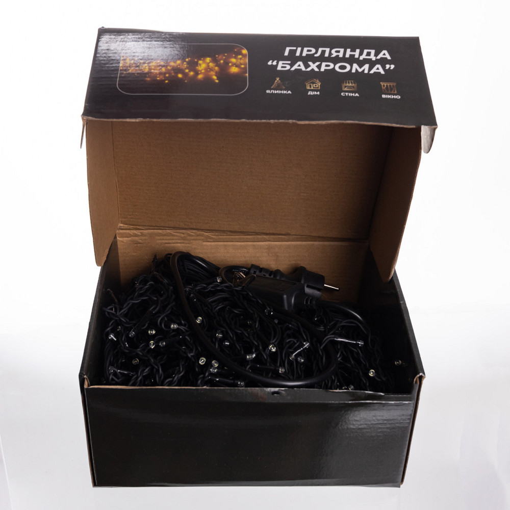 Garlando Новорічна гірлянда вулична Бахрома 36 м 600 LED чорний провід Білий 36МBW Коломыя - изображение 4