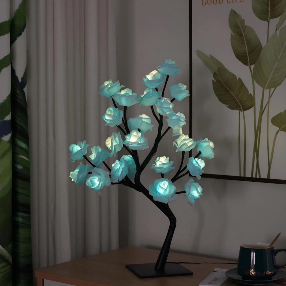 Дерево из роз RESTEQ. Дерево ночник с розами. Светодиодная лампа настольная с розами, USB. LED ночник Киев - изображение 13