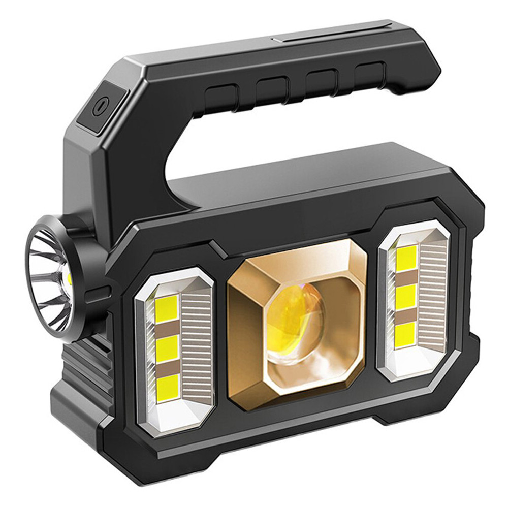 Світлодіодний ручний ліхтар Starnearby з акумулятором, на сонячній батареї (З золотистою вставкою) Миколаїв - фото 2