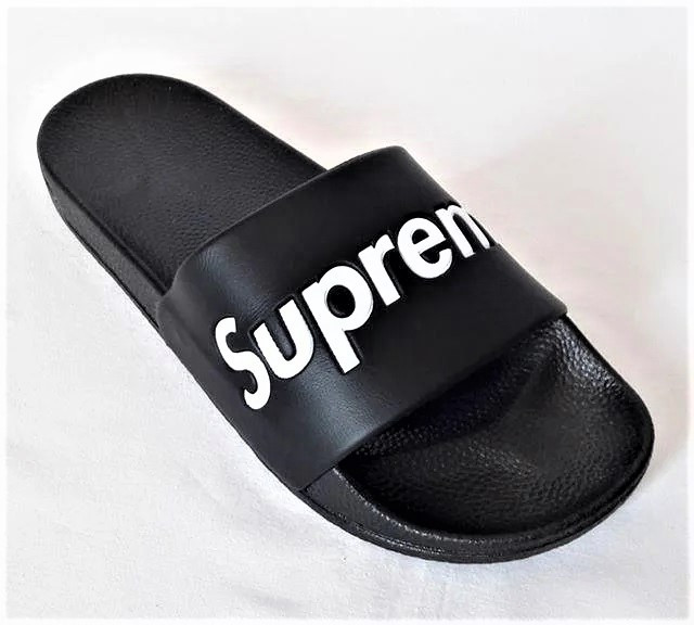 Чоловічі Шльопанці Капці SUPREME Сланці Суприм Чорні (розміри: 40,41,43,44,45) Дніпро - фото 5