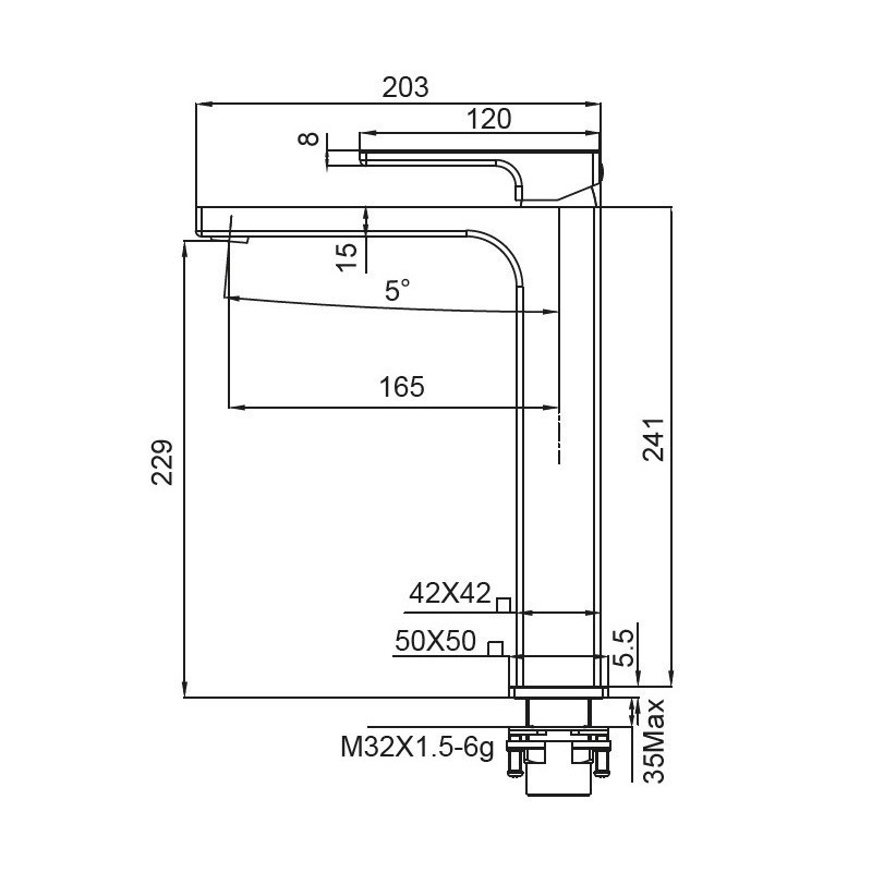 Змішувач для умивальника Koer KB-11009-01 високий    ( KR3500 ) 23168 Харьков - изображение 3